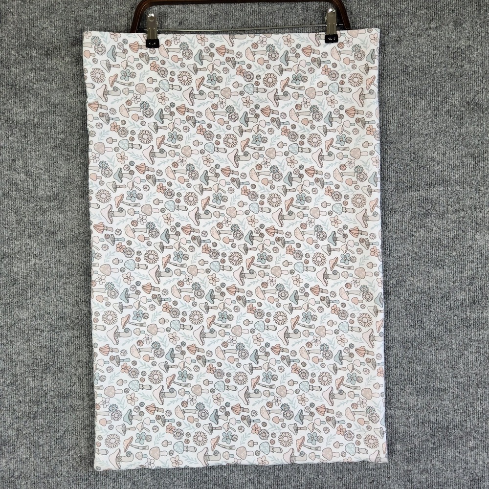 London Kaye Mushroom Print Pillowcase White Cottagecore 100% Polyester 20x29